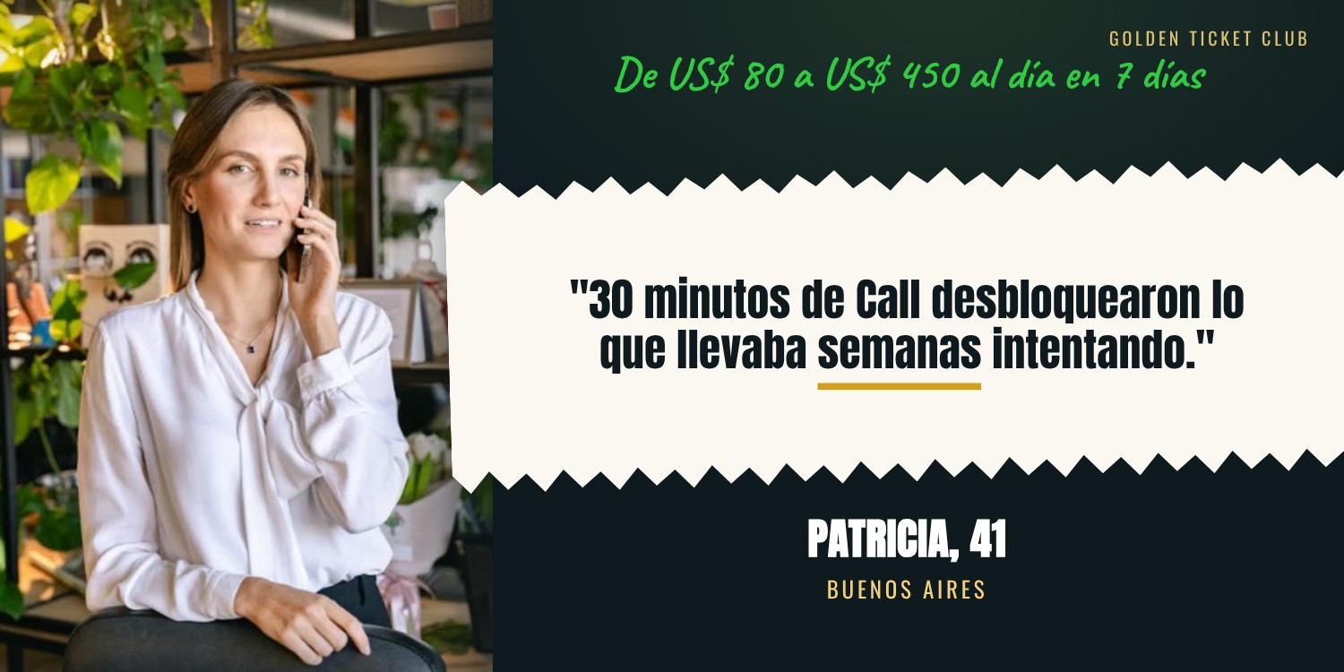 Patricia, 41, Buenos Aires: 30 minutos de Call desbloquearon lo que llevaba semanas intentando