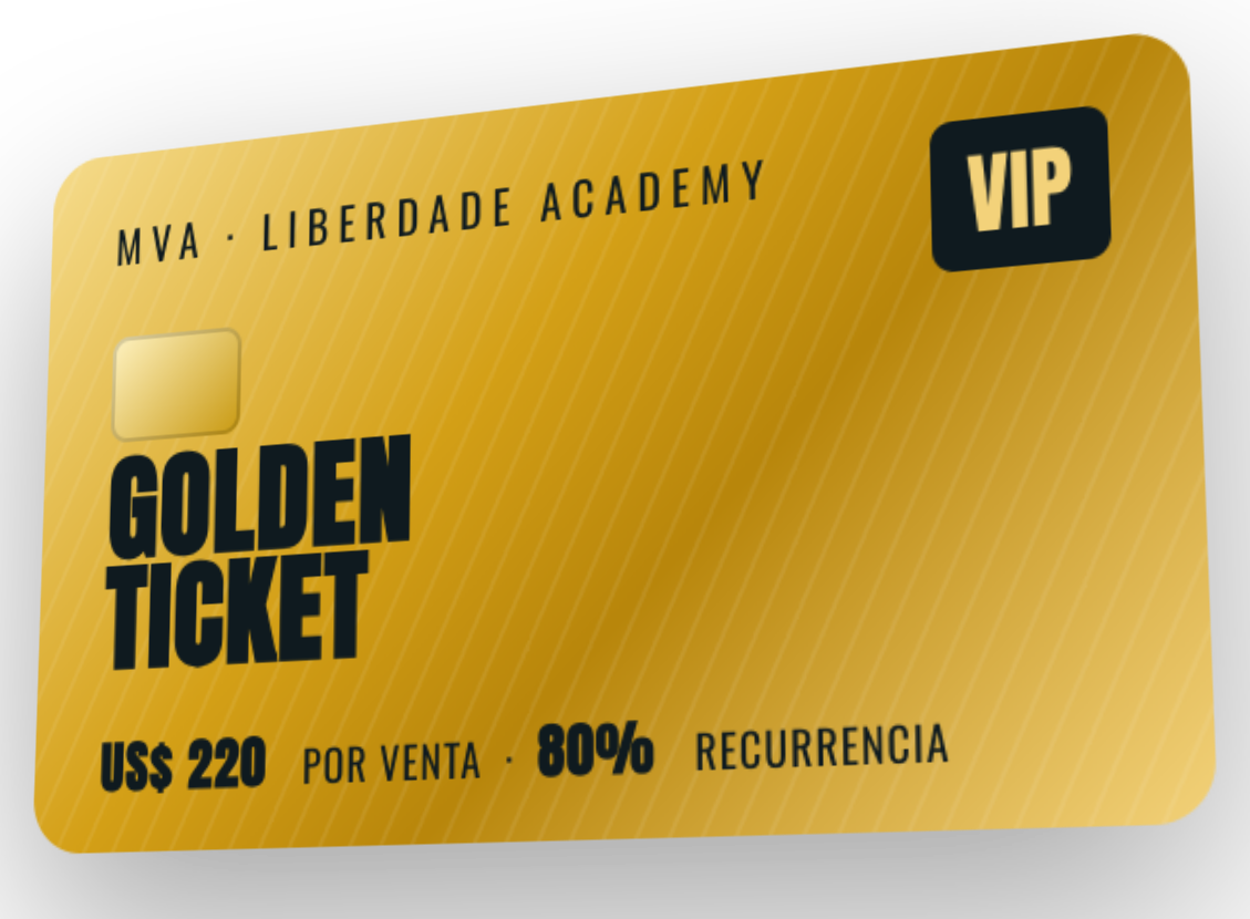 Tarjeta Golden Ticket VIP